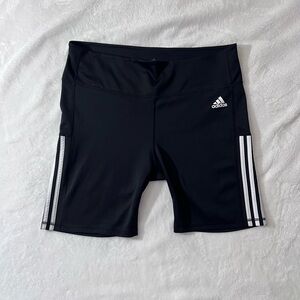 Adidas Black Shorts with White Accents